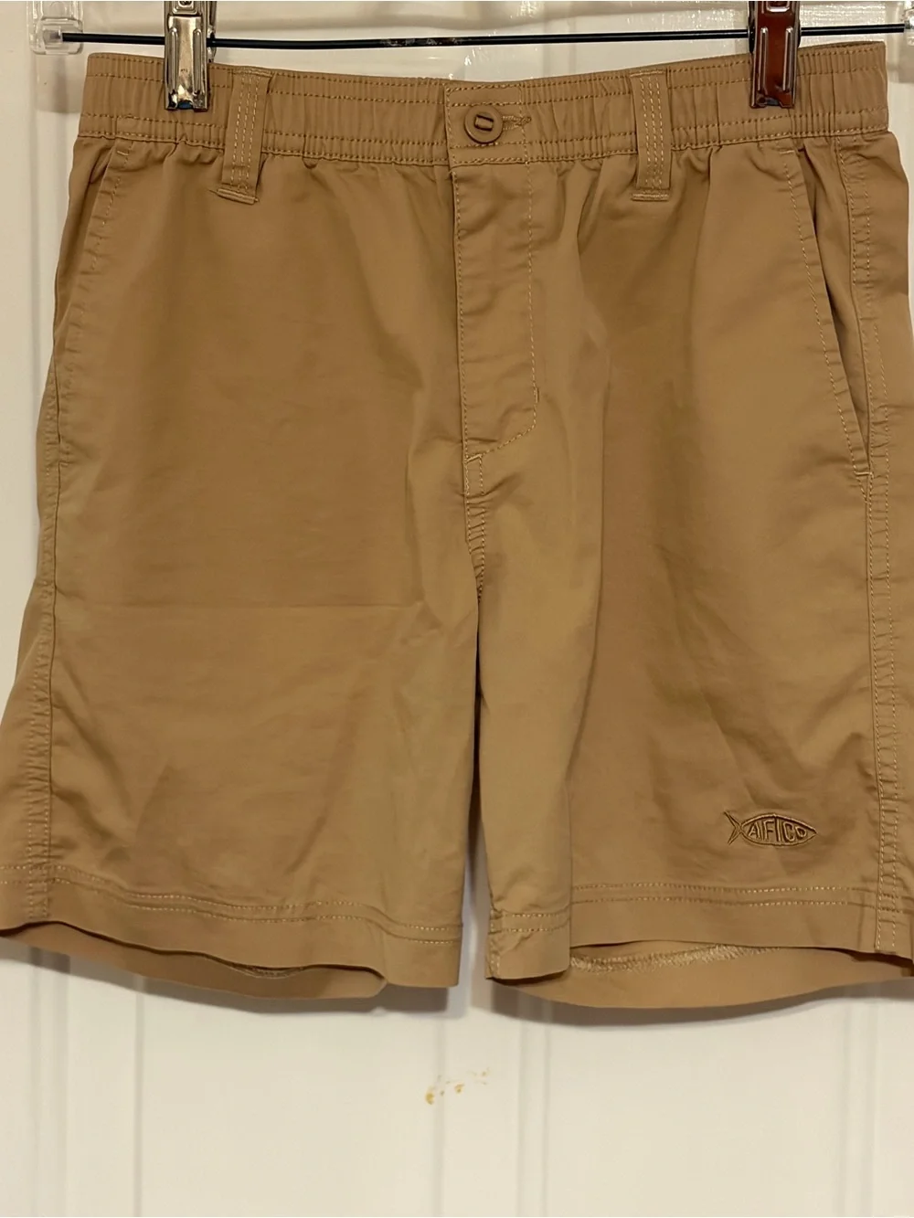 AFTCO Boy's Pristine Khaki-Colored Landlocked Shorts Size Youth Medium